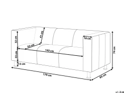 New Beliani 3-Istuttava Sohva Keinonahkainen Valkoinen Floro