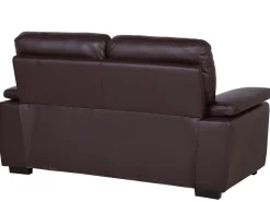 Outlet Beliani 2-Istuttava Sohva Keinonahka Ruskea Vogar