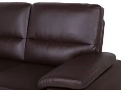 Outlet Beliani 2-Istuttava Sohva Keinonahka Ruskea Vogar