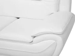 Sohvat<Beliani 2-Istuttava Sohva Keinonahkainen Valkoinen Leira