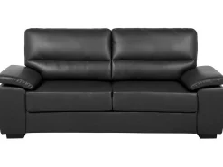 Flash Sale Beliani 3-Istuttava Sohva Keinonahka Musta Vogar