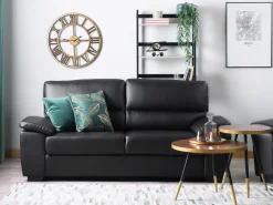 Flash Sale Beliani 3-Istuttava Sohva Keinonahka Musta Vogar