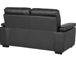 Sohvat<Beliani 2-Istuttava Sohva Keinonahka Musta Vogar