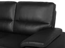 Sohvat<Beliani 2-Istuttava Sohva Keinonahka Musta Vogar