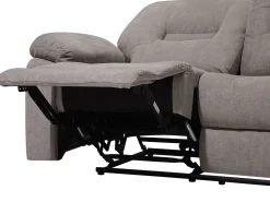 Shop Beliani 3-Istuttava Sohva Manuaalisesti Saadettava Kangas Ruskeanharmaa Bergen