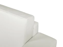 New Beliani 2-Istuttava Sohva Nahka Valkoinen Helsinki