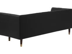 Hot Beliani 3-Istuttava Sohva Nahkainen Musta Byske