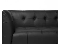 Hot Beliani 3-Istuttava Sohva Nahkainen Musta Byske