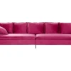 Sohvat<Beliani 4-Istuttava Sohva Sametti Fuksia Aure