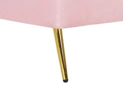 Sohvat<Beliani 4-Istuttava Sohva Sametti Kaareva Vaaleanpunainen Moss