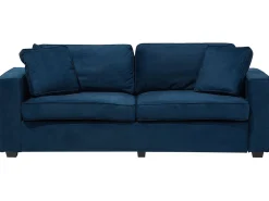 New Beliani 3-Istuttava Sohva Sametti Laivastonsininen Falun