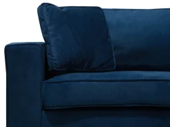 New Beliani 3-Istuttava Sohva Sametti Laivastonsininen Falun