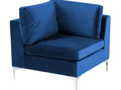 Sohvat<Beliani 3-Istuttava Sohva Sametti Laivastonsininen Evja