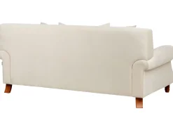 Shop Beliani 3-Istuttava Sohva Sametti Luonnonvalkoinen Eike