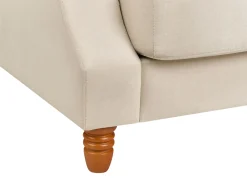 Shop Beliani 3-Istuttava Sohva Sametti Luonnonvalkoinen Eike