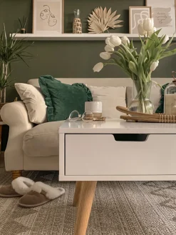 Shop Beliani 3-Istuttava Sohva Sametti Luonnonvalkoinen Eike