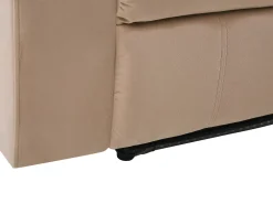 Sohvat<Beliani 3-Istuttava Sohva Sametti Sahkosaadettava Hiekanruskea Bergen