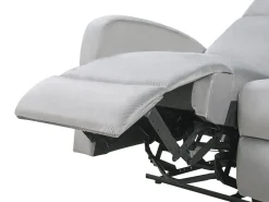 Sohvat<Beliani 3-Istuttava Sohva Sametti Saadettava Vaaleanharmaa Verdal