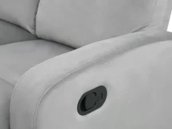 Sohvat<Beliani 3-Istuttava Sohva Sametti Saadettava Vaaleanharmaa Verdal