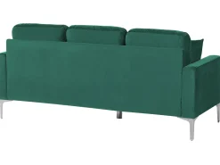 Sohvat<Beliani 3-Istuttava Sohva Sametti Smaragdinvihrea Gavle
