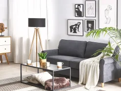 Flash Sale Beliani 3-Istuttava Sohva Sametti Tummanharmaa Ronneby