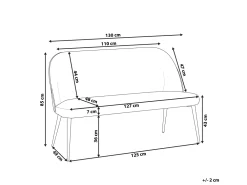 Online Beliani 2-Istuttava Sohva Sametti Tummanvihrea Osby