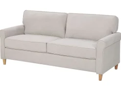 Sohvat<Beliani 3-Istuttava Sohva Sametti Vaalea Beige Ronneby