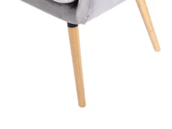 Sohvat<Beliani 2-Istuttava Sohva Sametti Vaaleanharmaa Taby