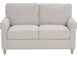 Hot Beliani 2-Istuttava Sohva Sametti Vaalea Beige Ronneby