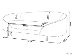 Shop Beliani 3-Istuttava Sohva Sametti Vaaleansininen Savar