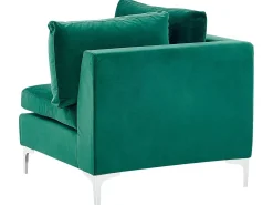 Sohvat<Beliani 3-Istuttava Sohva Sametti Vihrea Evja