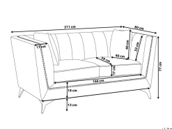 Best Sale Beliani 3-Istuttava Sohva Samettinen Harmaa Gaula