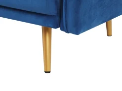 Discount Beliani 2-Istuttava Sohva Samettinen Laivastonsininen Maura