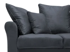 Sohvat<Beliani 3-Istuttava Sohva Samettinen Harmaa Bornholm