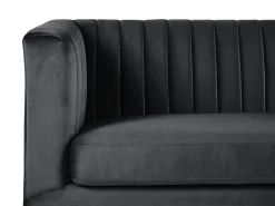 Sohvat<Beliani 3-Istuttava Sohva Samettinen Musta Arvika