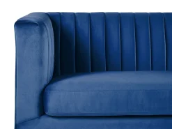 Best Beliani 3-Istuttava Sohva Samettinen Sininen Arvika