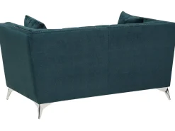 Sohvat<Beliani 2-Istuttava Sohva Samettinen Sinivihrea Gaula