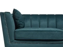 Sohvat<Beliani 2-Istuttava Sohva Samettinen Sinivihrea Gaula