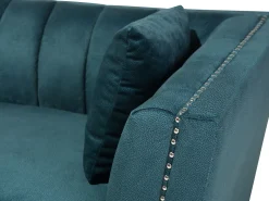 Sohvat<Beliani 2-Istuttava Sohva Samettinen Sinivihrea Gaula