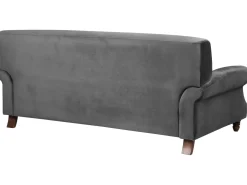 Sohvat<Beliani 3-Istuttava Sohva Samettinen Harmaa Eike