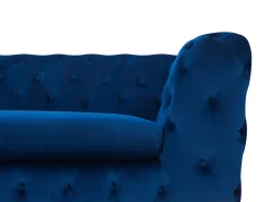 Sohvat<Beliani 3-Istuttava Sohva Samettinen Sininen Sotra