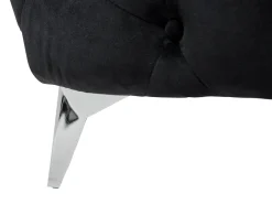 Sohvat<Beliani 3-Istuttava Sohva Samettinen Musta Sotra