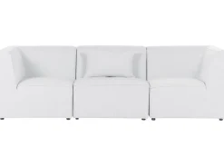 Sohvat<Beliani 3-Istuttava Sohva Vakosametti Luonnonvalkoinen Lemvig