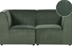 Flash Sale Beliani 2-Istuttava Sohva Vakosametti Tummanvihrea Lemvig