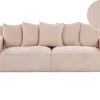 Sohvat<Beliani 3-Istuttava Sohva Vakosametti Lohenpunainen Viskan