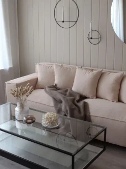 Sohvat<Beliani 3-Istuttava Sohva Vakosametti Lohenpunainen Viskan