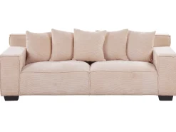 Sohvat<Beliani 3-Istuttava Sohva Vakosametti Lohenpunainen Viskan