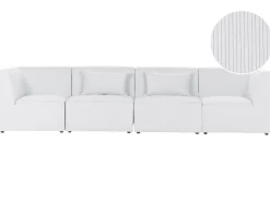 Cheap Beliani 4-Istuttava Sohva Vakosametti Luonnonvalkoinen Lemvig