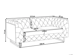 Best Beliani 3-Istuttava Sohva Valkoinen Vissland
