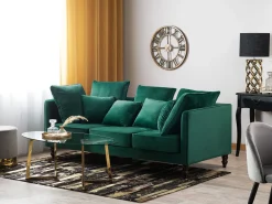 Store Beliani 3-Istuttava Sohva Vihrea Fenstad